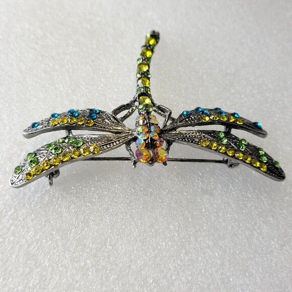 Multicolored Dragonfly Brooch - Picture 8 of 11